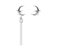 VSHENG Ohrringe Asymmetrisch Silber,Asymmetrische Silberohrringe Für Frauen, 925Er Silbernadel, Mode-Ohrring, Asymmetrische Halbmond-Quasten-Damenohrringe, Geburtstagsgeschenke Für Sie