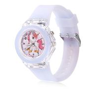 Vspek Children's Analogue Quartz Watch, Unicorn Cartoon Watch for Girls - Electronic Toddler Light Glowing Watch, Best Gifts for Girls Age 3-10 (Lila