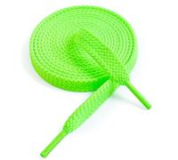 VSUDO 120 cm Neon Grüne Schnürsenkel, Flach, 9mm Breite Neon Green Shoe Laces, Doppellagig Gewebte Schuhbänder für Sportschuhe, Ersatz Schnürsenkel für Männer und Frauen (1 Paar-Neongrün-120cm)
