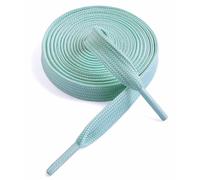 VSUDO 90 CM Feinmaschige Flache Minz Grün Schnürsenkel für Sneaker, 8 mm Breite Sneaker Schnürsenkel, Flache Schuhbänder für Lauf- und Sportschuhe (1 Paar-Minzgrün-90 CM)