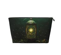 VTCTOASY Make-up-Tasche für Damen, glänzende Sterne, Reise-Kosmetiktasche, großes Fassungsvermögen, tragbare Make-up-Organizer-Tasche, PU-Leder, wasserdicht, Kulturbeutel, niedlich, ästhetischer