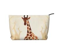 VTCTOASY Make-up-Tasche für Damen, Wildtier-Giraffen-Muster, Kosmetiktasche, großes Fassungsvermögen, tragbar, Make-up-Organizer, Tasche, Kulturtasche, Reise-Kulturbeutel, niedlich, ästhetischer