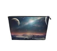 VTCTOASY Make-up-Tasche für Damen, wundervolle Reise-Kosmetiktasche, großes Fassungsvermögen, tragbare Make-up-Organizer-Tasche, PU-Leder, wasserdicht, Kulturbeutel, niedlich, ästhetischer