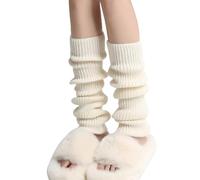 VUCDXOP Damen Langer Beinwärmer Frauen Mädchen Winter Crochet Stricken Stulpen Beinstulpen Beinwärmer Kniestrümpfe Legwarmers Strümpfe Overknees, in Einheitsgröße,55CM
