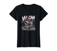 Vulcan God of Fire Römische Mythologie Schmiede Preisgünstiges Grafik-T-Shirt, Damen, Schwarz, M
