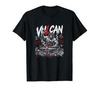 Vulcan God of Fire Römische Mythologie Schmiede Preisgünstiges Grafik-T-Shirt, Herren, Schwarz, S