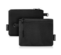 VULKIT 2er-Set Reißverschluss-Tasche Klein Geldbörse Multifunktions Reisebeutel Mini Aufbewahrungstasche Tragbare Doppelverschluss-Hülle