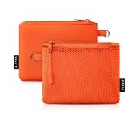 VULKIT 2er-Set Reißverschluss-Tasche Klein Geldbörse Multifunktions Reisebeutel Mini Aufbewahrungstasche Tragbare Doppelverschluss-Hülle