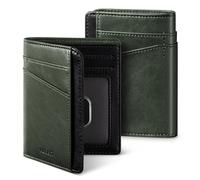 VULKIT Herren Leder Kreditkartenetui mit RFID-Schutz Minimalistisches Schlankes Kartenetui für Bankkarten oder Banknoten