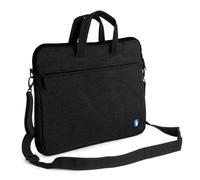 Vultech Notebook-Tasche SC-1560, 39,6 cm (15,6 Zoll), Slim mit gepolstertem Laptop-Fach, Griffe und Außentasche, Abnehmbarer und Verstellbarer Schultergurt, Schwarz