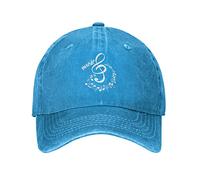 VunKo Baseballkappe mit Musiknoten-Symbol, verstellbar, verwaschenes Denim, für Herren, Baseballkappe für Herren, Musiknoten Symbol Musik Blau, Einheitsgre