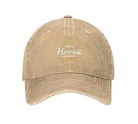 VunKo Lustige Ananas Hawaii Vintage Distressed Einstellbare Washed Denim Herren Dad Trucker Hut Baseball Ball Cap für Männer, Natürlich, Einheitsgre