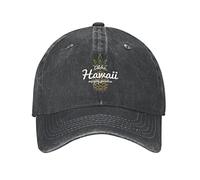 VunKo Lustige Ananas, Hawaii, Vintage-Stil, verstellbar, gewaschener Denim, für Herren, Vater, Trucker, Baseball, Kappe für Herren, Schwarz, Einheitsgre