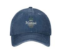 VunKo Lustige Ananas, Hawaii, Vintage-Stil, verstellbar, gewaschener Denim, für Herren, Vater, Trucker, Baseball, Kappe für Herren, Marineblau, Einheitsgre