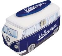 VW Collection - VW T1 Bus 3D Neopren Universaltasche - Kulturbeutel, Gr. 30 x 14 x 12 cm, grau/weiß (Blau)
