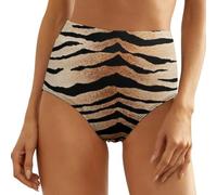 VYJLOO Tiger-Textur Damen Unterhosen Baumwolle Unterwäsche No Show Bikini Panties Weich Höschen Nahtlos Slips