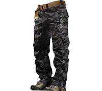 VYLYNL Herren Militär-Camouflage-Hose, Baumwolle, Armee-Cargohose, Outdoor, Airsoft, Kampf, Jagd, mehrere Taschen, taktische Arbeitshose, Arbeitskleidung, strapazierfähiges und praktisches