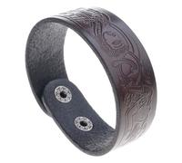 Vynetra Herren-Armband im Retro-Stil, geprägtes Muster, Leder, Punk, verstellbar, breit, Schmuck, Einheitsgröße, Wie beschrieben