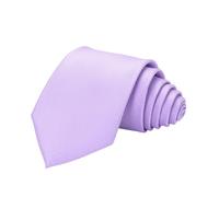 Vynetra Herren-Krawatte aus atmungsaktivem Polyester, schmal, einfarbig, schmutzabweisend, für den täglichen Gebrauch, professioneller Look, bequeme Business-Krawatte für Profis, hellviolett, One size