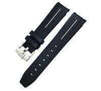 VYSLZ 18mm 19mm 20mm 21mm 22mm Gummiarmband für Omega Sxwatch Seamaster Speedmaster Planet Ocean Tissot gebogenes Ende Gummiarmband