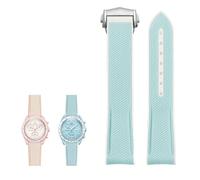 VYSLZ NEUES Gummi-Silikon-Armband für Omega X Swatch Joint MoonSwatch Celestial Sports 20-mm-Uhrenarmband mit gebogenem Ende
