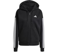 adidas Damen Essentials 3-Stripes Full-Zip Fleece Hoodie, Black, L