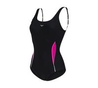 W ALISSA U BACK ONE PIECE LOW,BLACK BLACK-ROSE VIOLET-WH 42 BLACK-ROSE VIOLET-WH