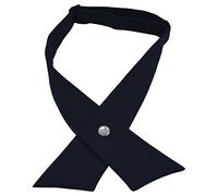 W-B-T2 Kreuzfliege, vorgebundene Crossover-Krawatte für Janpanese-Schulmädchen, JK & JC Uniform oder Cosplay, Marineblau, Einheitsgröße