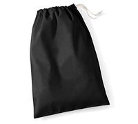 W/Mill Baumwolle Beutel Sack - Schwarz, XL