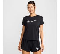 W NK ONE SWOOSH HBR DF SS TOP BLACK/WHITE XS BLACK/WHITE