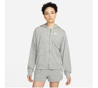 W NSW GYM VNTG EASY FZ HOODIE XS DK GREY HEATHER/WHITE