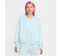 NIKE Damen Shirt Sportswear Chill Terry Loose Full-Zip French Terry GLACIER BLUE/SAIL L (0197598557594)