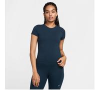 Nike Damen Chll KNT Md CRP T-Shirt, Armory Navy/Armory Navy, M
