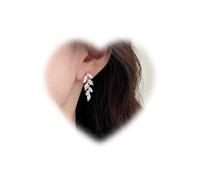 W WEILIRIAN Boho Blatt Tropfen Ohrringe Teenager Kristall Blatt Ohrringe Perlen Blatt Bolzen Ohrringe Strass Blatt Hängel Ohrringe Schmuck für Frauen