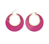 W WIDMANN MILANO Party Fashion - Disco Ohrringe Damen, 70er Jahre Creolen, Schmuck Accessoire für Party und Karneval