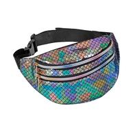 W WIDMANN MILANO Party Fashion - Gürteltasche Schuppen, holografisch, Bauchtasche, 80er Jahre, Meerjungfrau, Accessoire Karneval