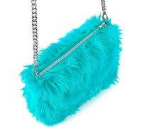 W WIDMANN MILANO Party Fashion - Handtasche mit Langhaarplüsch | Flauschige Plüschtasche mit Kettenriemen, Umhängetasche für Festivals, Après-Ski, Karneval und Mottoparty