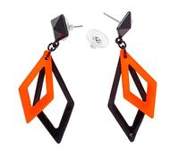 W WIDMANN MILANO Party Fashion - Neon Rhombus Ohrringe | Geometrischer Statement Schmuck für Festival, Karneval, 80er/90er Jahre Mottoparty, Retro-Outfits