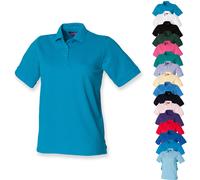 W401 Henbury Damen 65/35 klassisches Piqué-Poloshirt Kurzarm Turquoise S