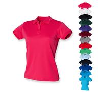W476 Henbury Damen Coolplus® feuchtigkeitsregulierendes Poloshirt Bright Pink XS