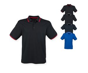 W482 Henbury Mens Coolplus® Kurzarm-Poloshirt für Herren Black XXL