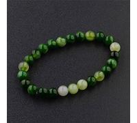 WAAHG 1 Stück Bunte natürliche Turmalin-Stein-Armbänder für Frauen Charm Stretch Round Bead Armband-grün