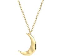 WACEH Jewelry Frauen Halskette 925 Silber, Mond Halskette auf Goldener Kette, unregelmäßiger Halbmond Mond Anhänger Halskette Geburtstagsgeschenk für Frauen Mädchen, Golden Necklace