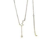 WACEH Jewelry Neu für Trendige 2025 echte 925 Sterling Silber The Big Dipper Astronomie Quaste Halsband Halskette für Frauen Licht Luxus edlen Schmuck Mode-Accessoires kreatives Geschenk Jewelry