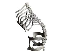 WACEH Jewelry Neue 2025 Gothic Wirbelsäule Knochen Skelett Ring Unisex Legierung Ringe Verstellbare Öffnung Hip Hop Schmuck Zubehör Prop Mit Für Sie Schmuck Mode Zubehör Kreatives Geschenk Jewelry