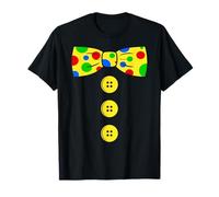 Wacky Gear Shoppe Clown Große Fliege Lustiges klebriges Clown-Outfit T-Shirt für Kinder, humorliebende Erwachsene - Multicolored, Cartoon, Kurzarm, S, EU 38/40