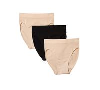 Wacoal Damen B, Glatt, Hoch Geschnitten, 3er-Pack Slip, Sand, Sand, Schwarz, XL