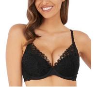 Wacoal BH Raffine Plunge Push Up Bra Schwarz E 65 Damen