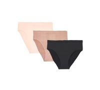 Wacoal Damen B Smooth Hi Cut, 3er-Pack Slip, Rose Dust, Deep Taupe, Schwarz, S