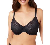 Wacoal Damen Back Appeal 855303 Bügel Vollständiger, Ungefüttert BH mit voller Abdeckung, Undurchsichtige, Schwarz, 80DD